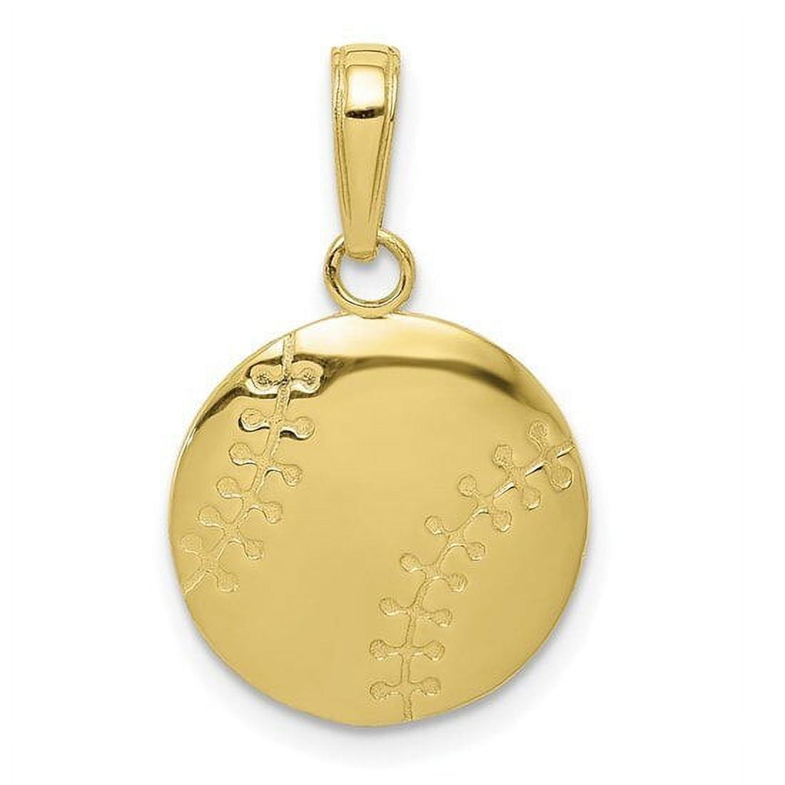Gold Baseball Pendant