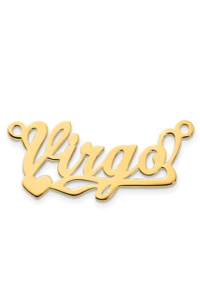 10k Yellow Gold Polished Heart Name Plate