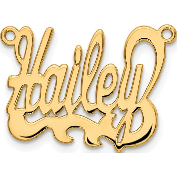 10k Yellow Gold Polished Name Plate Material Primary - Delicate Breathtaking Vibrant Bring sparkle and sophistication to your day