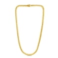 thumbnail image 1 of 10k Yellow Gold Polished Polished New Lite Comfort Curb Chain Necklace With Box Clasp 24 Inch Chain Necklace for Women a, 1 of 2