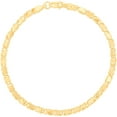 thumbnail image 1 of Floreo 10k Yellow Gold 2.6mm Relationship and Friendship Mirror Chain with Double Sided Heart Charms Bracelet or Anklet, 1 of 5