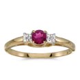 thumbnail image 1 of 10k Yellow Gold Round Rhodolite Garnet And Diamond Ring, 1 of 1