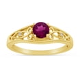 thumbnail image 1 of 10k Yellow Gold Round Rhodolite Garnet And Diamond Ring, 1 of 6