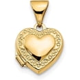 thumbnail image 1 of 10k Yellow Gold Scroll Border Heart Locket - 16mm, 1 of 6