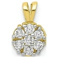 thumbnail image 1 of 10k Yellow Gold Small CZ Flower Charm Pendant, 1 of 3