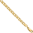 thumbnail image 1 of 10K Solid Yellow Gold Chain Charm Bracelet, 1 of 4
