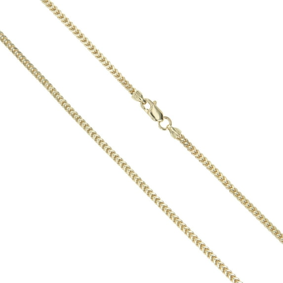 10k Yellow Gold Solid Franco Wheat Rope Chain 1.2mm Necklace 28" Jewelry Female Unisex