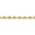 thumbnail image 1 of 10k Yellow Gold Solid Lobster Claw Closure 7mm Handmade Sparkle Cut Rope Chain Anklet 9 Inch Barrel Clasp-Anklet for Wom, 1 of 2