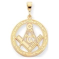 thumbnail image 1 of 10k Yellow Gold Solid Masonic Symbol Charm, 1 of 4
