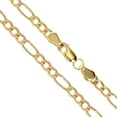 thumbnail image 1 of 10k Yellow Gold Solid Pave Figaro Link Chain 4.3mm Necklace 24" Jewelry Female Unisex, 1 of 5