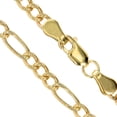thumbnail image 1 of 10k Yellow Gold Solid Pave Figaro Link Chain 8.4mm Bracelet 9" Jewelry Female Unisex, 1 of 5