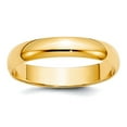 thumbnail image 1 of 10k Yellow Gold Solid Polished Lightweight 4mm Ltw Half Round Band Size 13 Ring Ring for Women and Men, 1 of 2