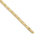 thumbnail image 1 of 10k Yellow Gold Solid Polished Fold over 4.0mm NUGGET Bracelet 8 Inch Jewelry Gifts for Women, 1 of 3