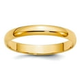 thumbnail image 1 of 10k Yellow Gold Solid Polished Lightweight 3mm Ltw Half Round Band Size 11 Ring Ring for Women and Men, 1 of 2