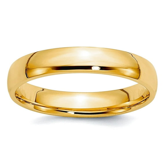10k Yellow Gold Solid Polished Lightweight 4mm Ltw Comfort-Fit Band Size 6 Ring Ring for Women and Men