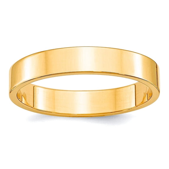 10k Yellow Gold Solid Polished Lightweight 4mm Ltw Flat Band Size 11 Ring Ring for Women and Men