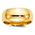 thumbnail image 1 of 10k Yellow Gold Solid Polished Lightweight 8mm Standard Comfort-Fit Band Size 10.5 Ring Ring for Women and Men, 1 of 2