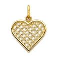 thumbnail image 1 of 10k Yellow Gold Solid Polished Love Heart Charm 20x12mm Wide Pendant Necklace for Women - .7 Grams, 1 of 2