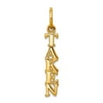 thumbnail image 1 of 10k Yellow Gold Solid Polished Talking Taken Charm 25x5mm Wide Pendant Necklace for Women - .4 Grams, 1 of 2
