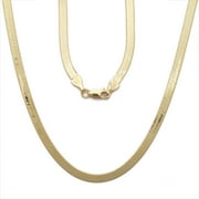 GLAD GOLD 10k Yellow Gold Super Flexible Silky Herringbone Chain Necklace