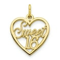 thumbnail image 1 of 10k Yellow Gold "Sweet 16" Heart Charm, 1 of 3