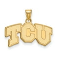 thumbnail image 1 of 10k Yellow Gold TCU Pendant with Block Letters, Unisex Texas Christian University Necklace for Alumni and Fans, Official Collegiate Jewelry Symbolizing School Pride and Team Spirit, 1 of 4