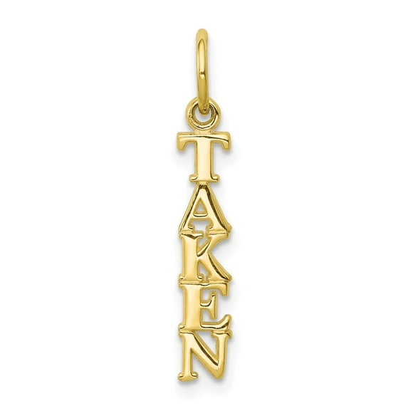 10k Yellow Gold Talking - TAKEN Charm Pendant