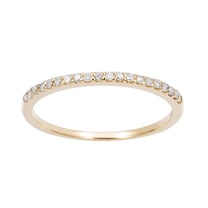 10k Yellow Gold Thin Diamond Wedding Band (1/7 cttw, I-J Color, I2-I3 Clarity)