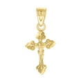 thumbnail image 1 of 10k Yellow Gold Unisex Crucifix Cross Religious Charm Pendant Necklace 18.2x7.90mm Wide Pendant for Women, 1 of 2