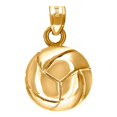 thumbnail image 1 of 10k Yellow Gold Unisex Football Sports Charm Pendant Necklace 20.5x12.10mm Wide Pendant for Women, 1 of 2