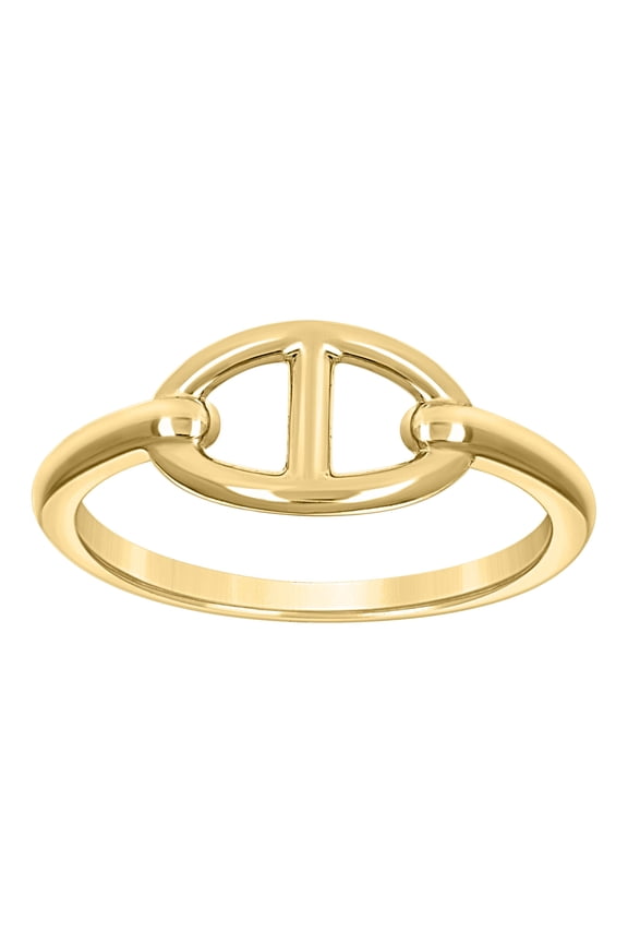 10k Yellow Gold Unisex Mariner Link Ocean Life Ring