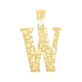 thumbnail image 1 of 10k Yellow Gold Unisex Nugget Initial W Charm Pendant, 1 of 1