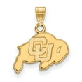 thumbnail image 1 of 10k Yellow Gold University of Colorado Buffaloes Pendant with CU Logo, NCAA Licensed Jewelry for Men, Women, Alumni or Fans, Buffalo Silhouette Charm for School Pride and Team Spirit, 1 of 4
