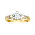 thumbnail image 1 of 10k Yellow Gold Womens Round Cubic Zirconia Engagement Ring Engagement Ring for Women - 2.3 Grams, 1 of 2