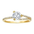 thumbnail image 1 of 10k Yellow Gold Womens Round Cubic Zirconia Engagement Ring Engagement Ring for Women - 1.7 Grams, 1 of 2