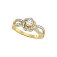 thumbnail image 1 of 10k Yellow Gold Womens Round Diamond Solitaire Bridal Wedding Engagement Ring 3/8 Cttw, 1 of 1