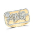 thumbnail image 1 of 10k Yellow White Gold 2 Cttw Diamond " King" Crown Mens Ring, Men Size: 8-12, 1 of 1