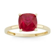 JORDAN BLUE NYC 10k gold cushion cut gemstone ring