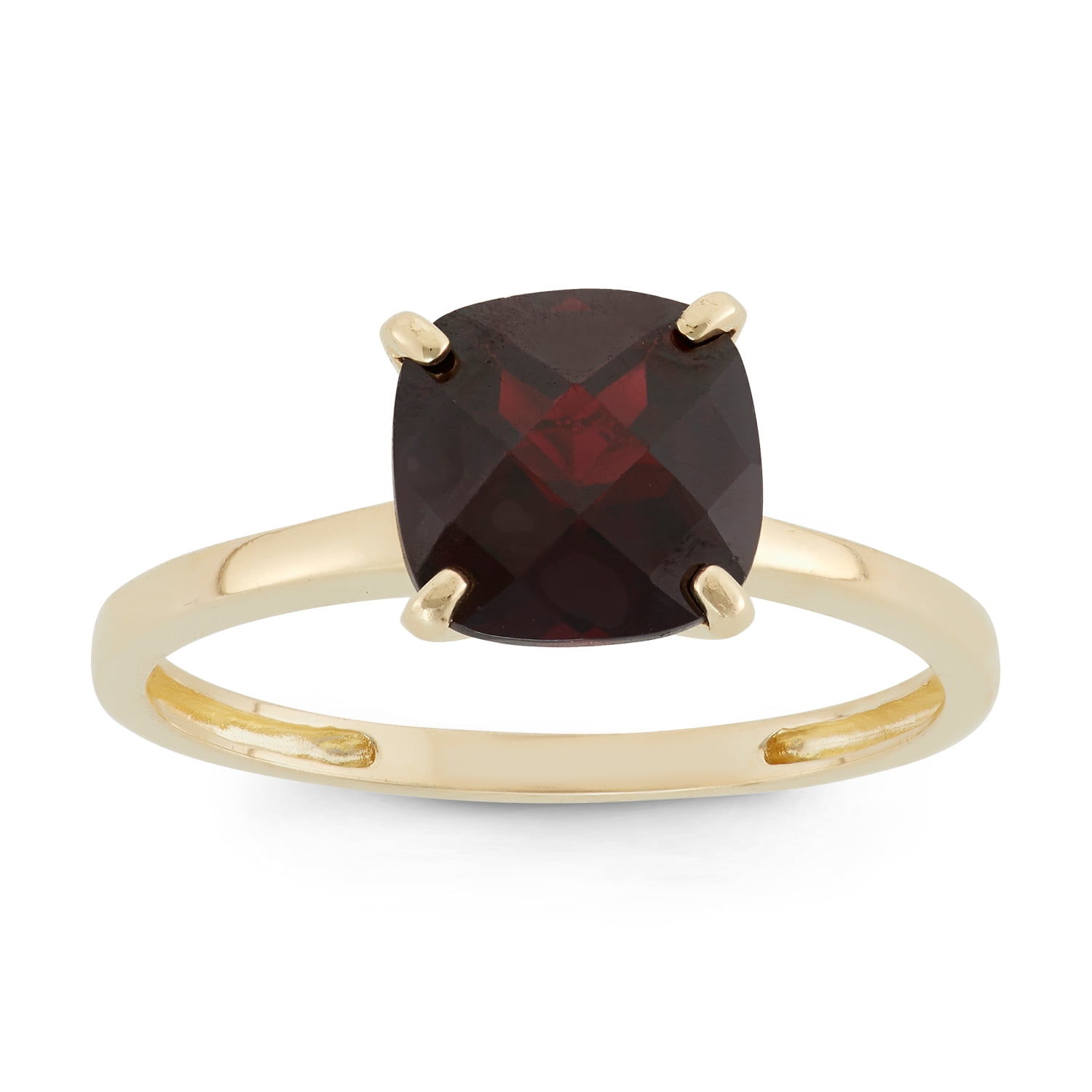 10k gold cushion cut gemstone ring