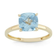 JORDAN BLUE NYC 10k gold cushion cut gemstone ring