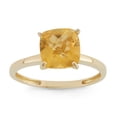thumbnail image 1 of 10k gold cushion cut gemstone ring, 1 of 2