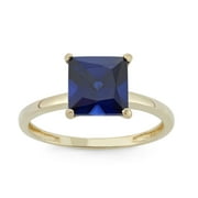 JORDAN BLUE NYC 10k gold princess cut gemstone ring