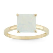 JORDAN BLUE NYC 10k gold princess cut gemstone ring