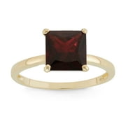 JORDAN BLUE NYC 10k gold princess cut gemstone ring