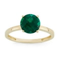 thumbnail image 1 of 10k gold round gemstone ring, 1 of 2