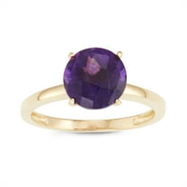 10k gold round gemstone ring