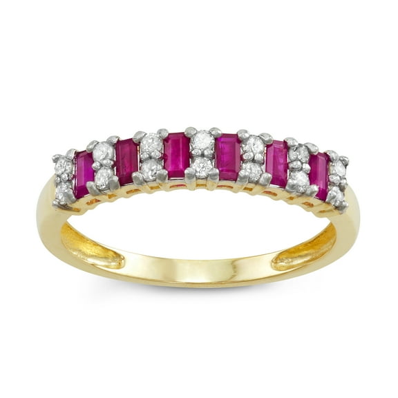 10k gold ruby and diamond ring