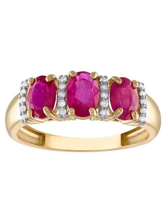10k gold ruby and diamond ring