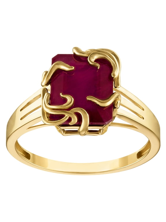 10k gold ruby medusa ring