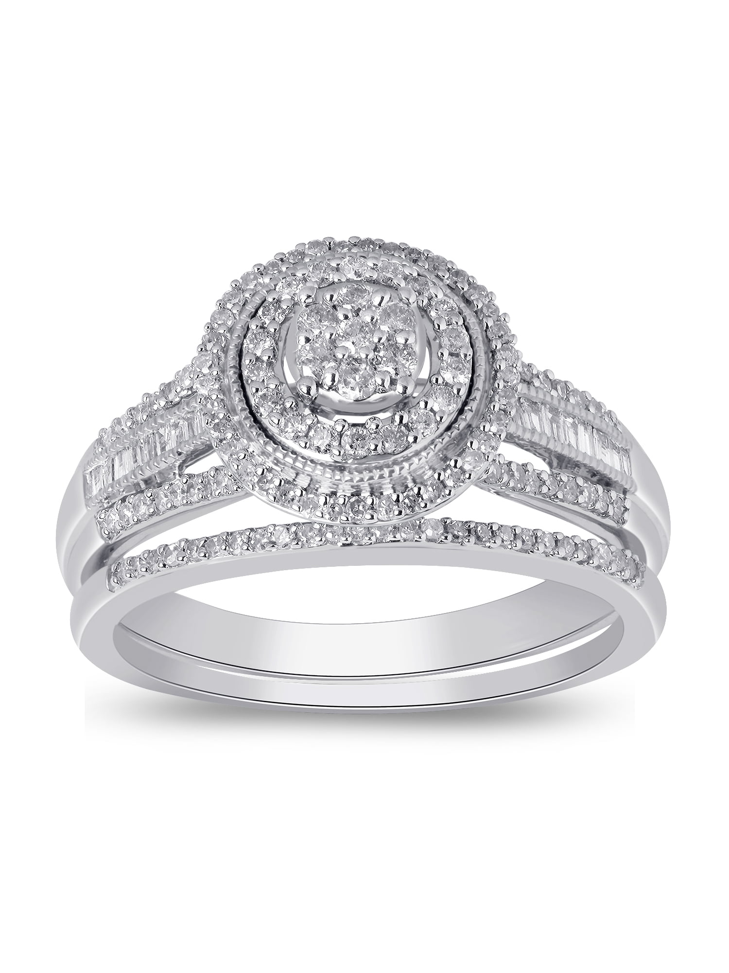 10k white Gold Forever Bride 1/2cttw Round Engagement Ring